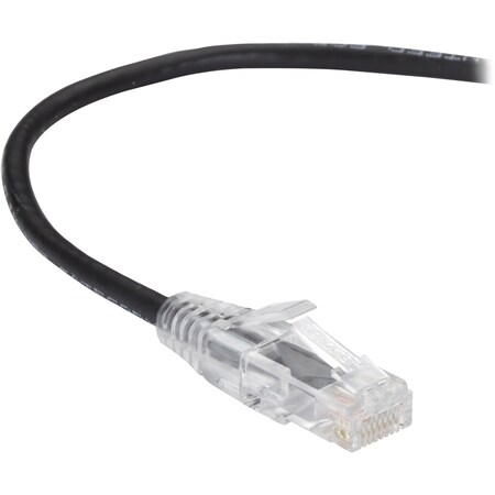 Black Box Slim-Net Cat6A 28-Awg 500-Mhz Stranded Ethernet Patch Cable - C6APC28-BK-15